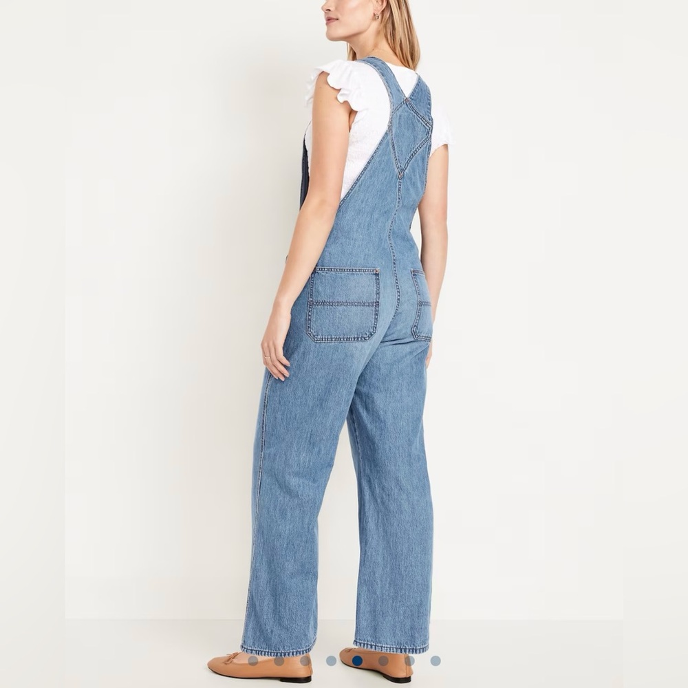 GAP Women's Slouchy Bib Overalls Indigo Blue Jean Denim Pants Size Small NWT - Picture 6 of 15